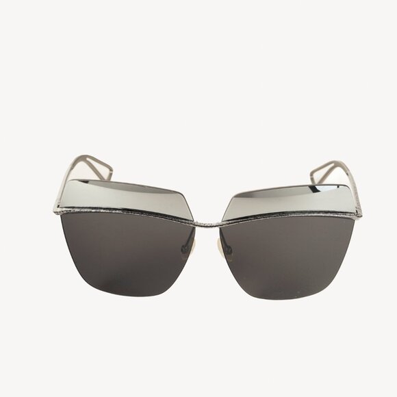 Christian Dior Metallic Pewter Mirror Sunnies - Picture 2 of 8